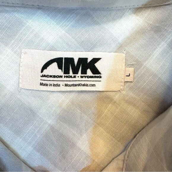 Mountain Khakis White/Tan Plaid Button Down Shirt - women's Large - Picture 2 of 8